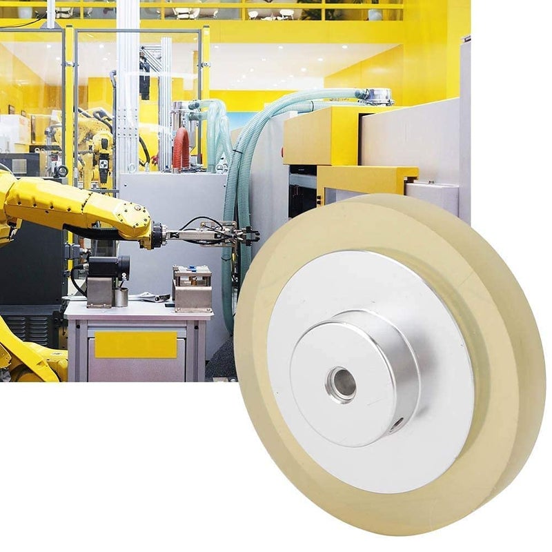 CALT 2PCS Industrial Encoder Meter Measuring Roller Rubber Wheel Wear-resistant non-slip Polyurethane Synchronizer Wheel for Rotary Encoder Marking Machine Inkjet Printer (Diameter 68mm(hole diameter 6mm)) - Image 5